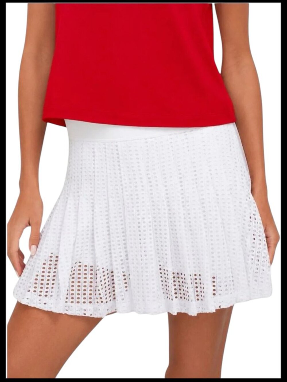 Tuckernuck Williams Tennis Skort White Eyelet Pleated XS